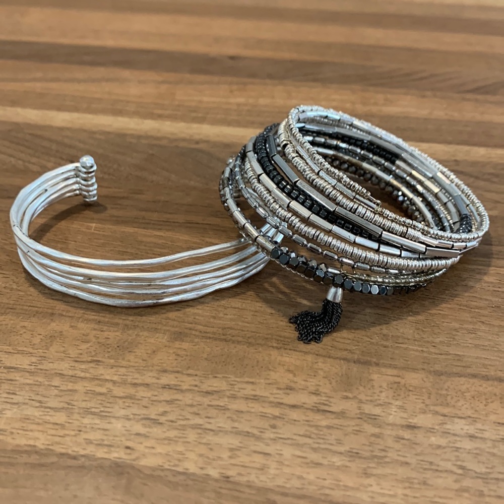 Silver bracelets. Must sell together.